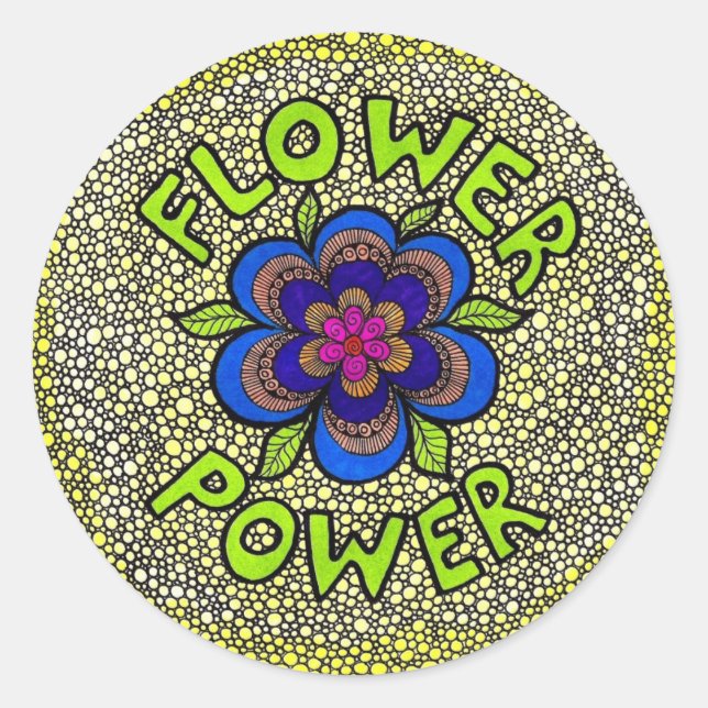 Blume Power Sticker (Vorderseite)