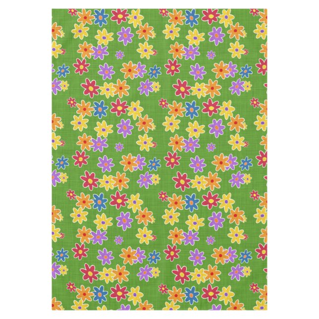 Blume Power Stoffmuster Muster + Ihre Ideen Tischdecke (Vorderseite)