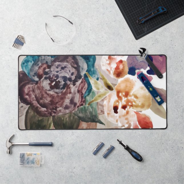 Blume Princess Blush Pink Pasta Wasserfarbe Schreibtischunterlage (Arbeitsplatz)