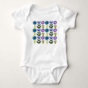 Blume Print Baby Bodysuit Strampler