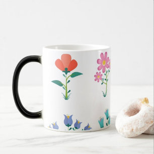 Blume Print Modern Coffee Mugs Verwandlungstasse