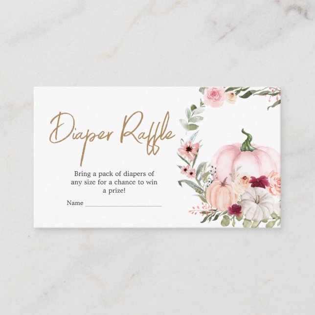 Blume Pumpkin Kinderdusche Windelwanne Herbst Wind Begleitkarte (Vorderseite)