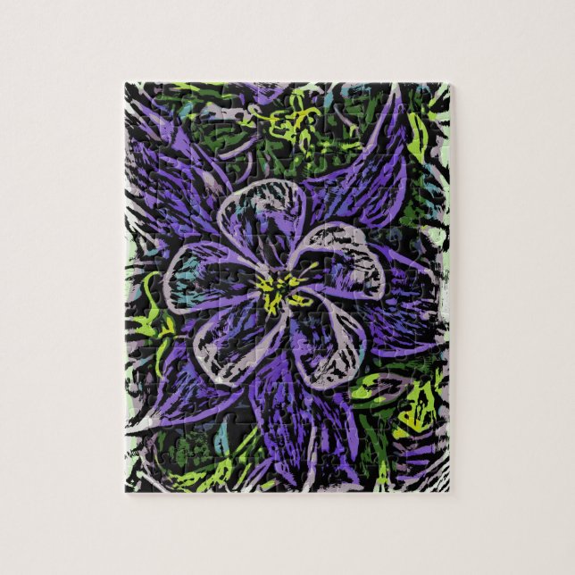 Blume-Puzzle Colorado Columbine Puzzle (Vertikal)