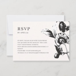 Blume QR-Code Online-Hochzeit RSVP
