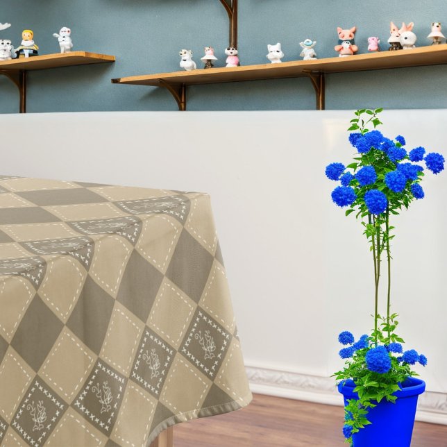 Blume-Quadrate der Mosaikdoodle Tischdecke (Von Creator hochgeladen)