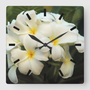 Blume Quadratische Wanduhr