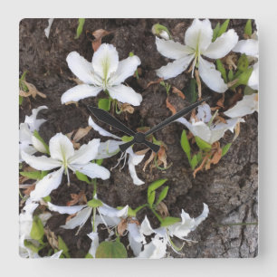 Blume Quadratische Wanduhr