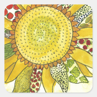 Blume Quadratischer Aufkleber