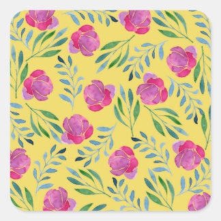 Blume Quadratischer Aufkleber