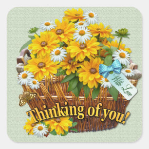 Blume Quadratischer Aufkleber