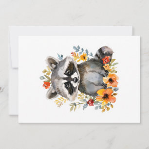 Blume Raccoon Einladung