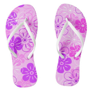 Blume Rain Hawaiian Retro Floral Flip Flops