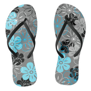 Blume Rain Hawaiian Retro Floral Flip Flops