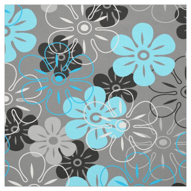 Blume Rain Hawaiian Retro Floral Stoff (Muster)