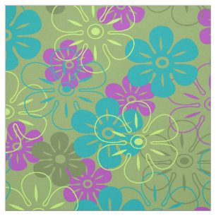 Blume Rain Hawaiian Retro Floral Stoff