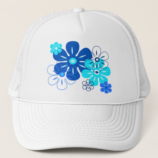 Blume Rain Tropical Trucker Hats Truckerkappe (Vorderseite)