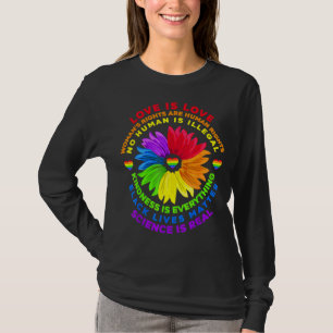 Blume Rainbow Human Black Living Rights Science T-Shirt