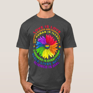 Blume Rainbow Human Black Living Rights Science T-Shirt