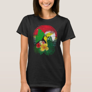 Blume Rainforest Animal Bird Floral Retro Touch T-Shirt