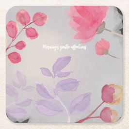 Blume Rechteckiger Pappuntersetzer