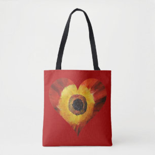 Blume Red Art HeartCustom All-Over-Print Tote Bag