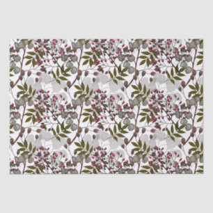 Blume Red Berries Green Blätter Seidenpapier