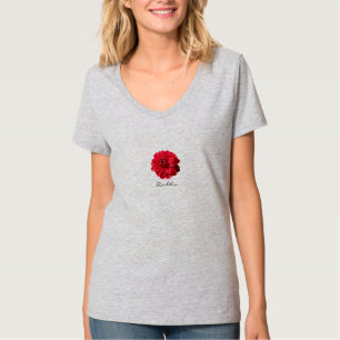 Blume Red Dahlia jeden Text T-Shirt