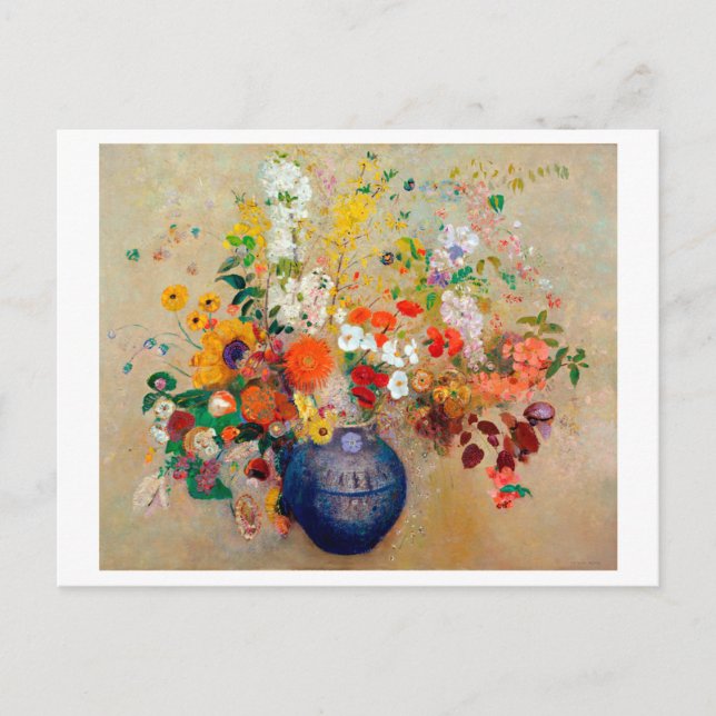 Blume, Redon Postkarte (Vorderseite)