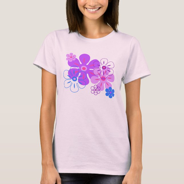 Blume Regen Tropical Gal's T - Shirt (Vorderseite)