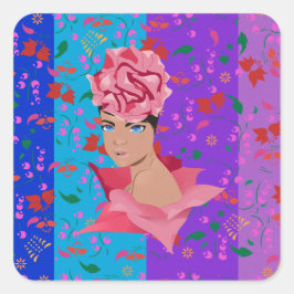 Blume Renewal Bright Floral Girl Sticker