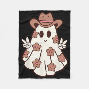Blume Retro Western Ghost Halloween Funny Cowgirl Fleecedecke
