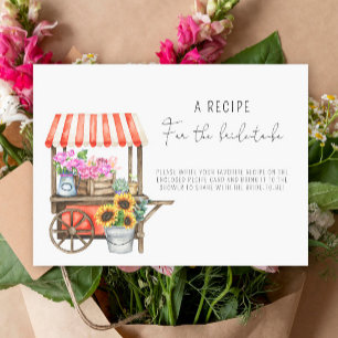 Blume - Rezept für die künftige Braut Begleitkarte