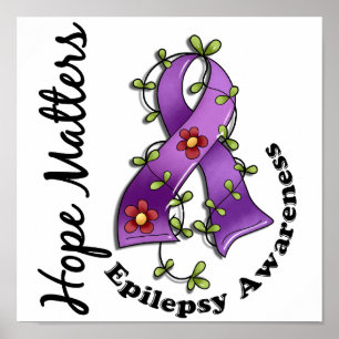 Blume Ribbon 4 Hoffnung Materie Epilepsie Poster