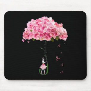 Blume Ribbon Brustkrebs Bewusstsein Kämpfer Wom Mousepad