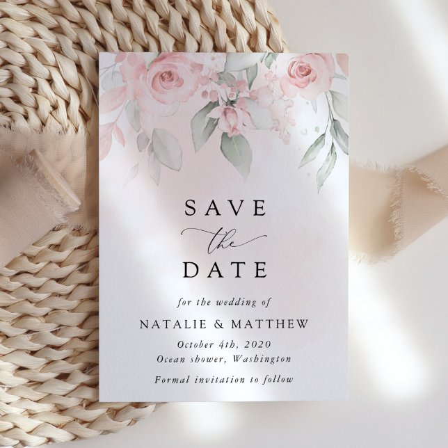 Blume, rosa Blume, Boho, Hochzeit Save The Date (Von Creator hochgeladen)