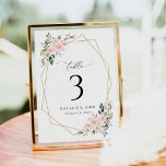 Blume, rosa Blume, Grünpflanzen, Hochzeit Tischnummer<br><div class="desc">Fügen Sie Ihrer Hochzeitsfeier eine persönliche Touch mit diesen stilvollen und unvergesslichen Party hinzu! Die Einrichtung besteht aus rot-rosa Blume,  Grünpflanzen und goldfarbenem Rahmen auf weißem Hintergrund.</div>