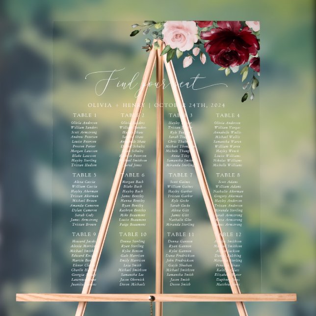 Blume, rosa Blume, Sitzdiagramm Acrylschild (Neutral)