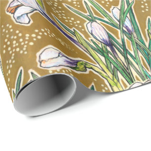 Blume Rosa Crocuses Geschenkpapier