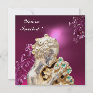 Blume Rosa, Fuchsia Lila Wirbel, Sweet 16 Party Einladung