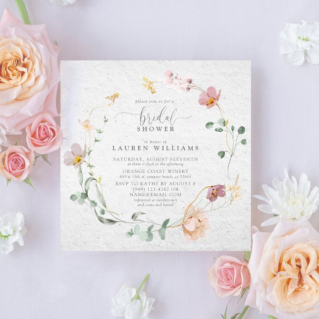 Blume Rosa Garten Rosa Brautparty Einladung (Elegance in Bloom: Your Bridal Shower Invite Template )