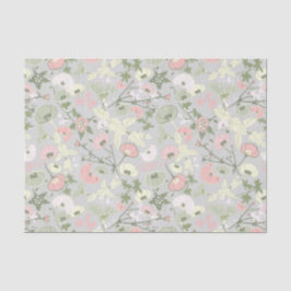 Blume Rosa grünes Blumenmuster Seidenpapier