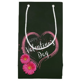 Blume Rosa Herz Valentinstag Kleine Geschenktasche Geschenktüte