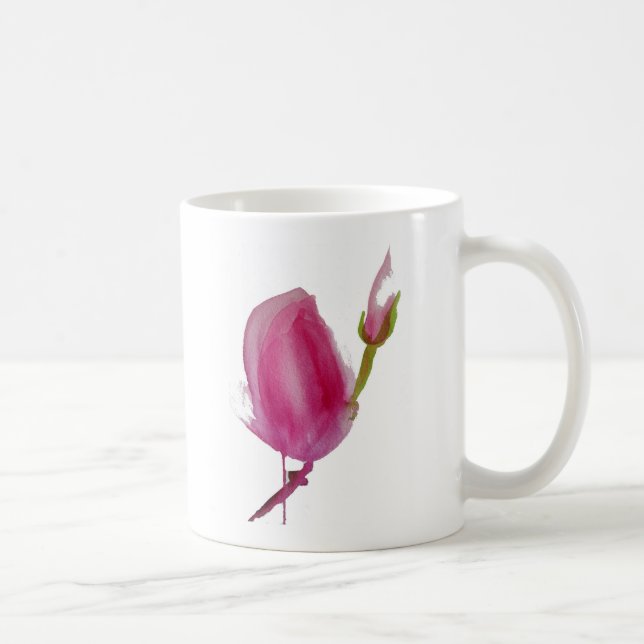 Blume Rosa Magnolia Kaffeetasse (Rechts)