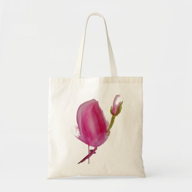 Blume Rosa Magnolia Tragetasche (Vorne)