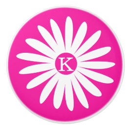 Blume Rosa Monogramm-Drehknopf Keramikknauf