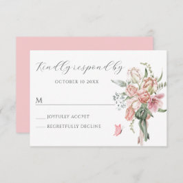 Blume rosa Pastellfarben RSVP Karte