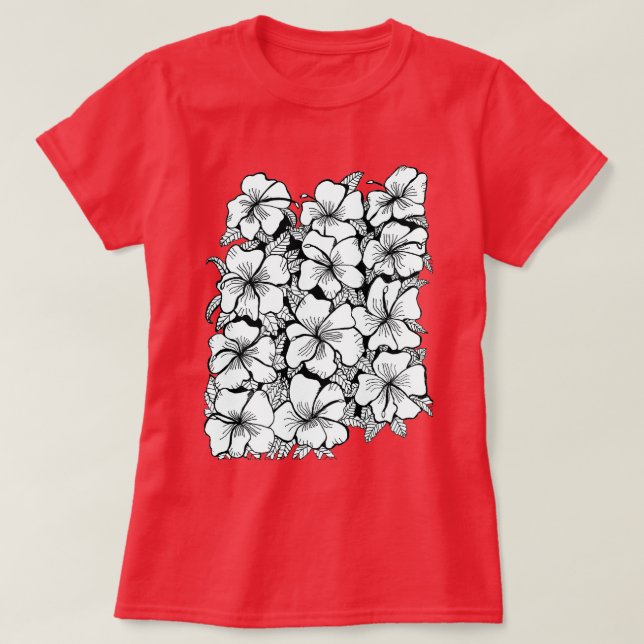 Blume Rosa Rot T-Shirt (Design vorne)