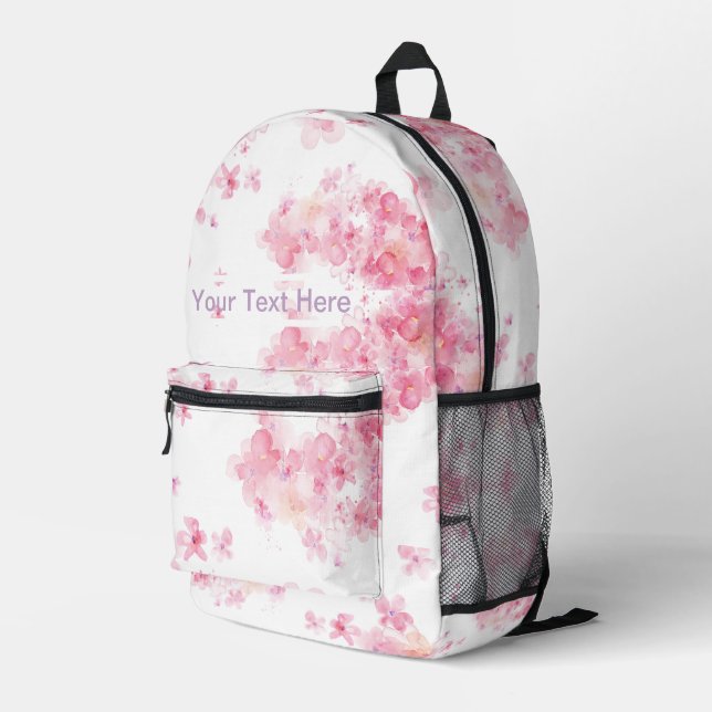 Blume Rosa Sammlung für jeden Stil und jedes Alter Bedruckter Rucksack (Rückseitige Ecke Rechts)