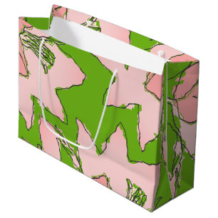 Blume Rosa und grüne AKA-Studentinnenverbindung Große Geschenktüte
