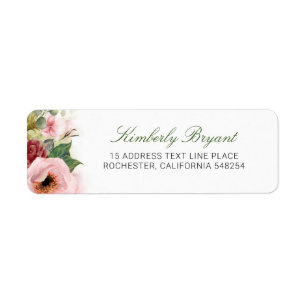 Blume Rosa Wasserfarbe Elegant